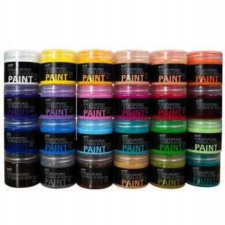 Profilové farby na tkaniny 24 ks x 50 ml